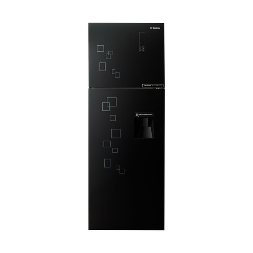 ثلاجة فريش 426لتر نوفروست بالمبرد باب زجاج اسود FNT-DR540YGB