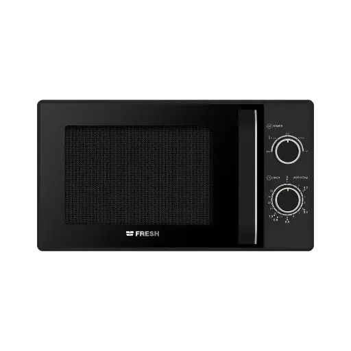 ميكرويف فريش 25لتر سولو ميكانيكل بكرة بدون شواية اسود FMW-25MC-B